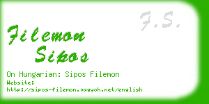 filemon sipos business card